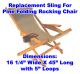 Pine Folding Rocking Chair Replacement Sling With Pillow