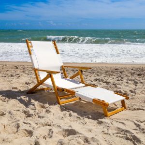 Oak Folding Mini Beach Lounge Chair