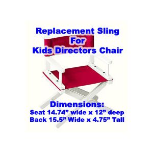 Gold Medal Kids Directors Chair Replacement Canvas Set with Optional Personalization